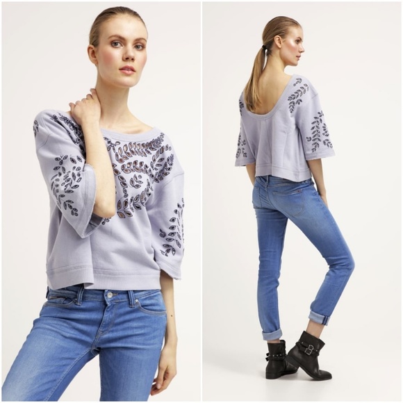 Free People Tops - Free People Crumpette Cropped Sweatshirt